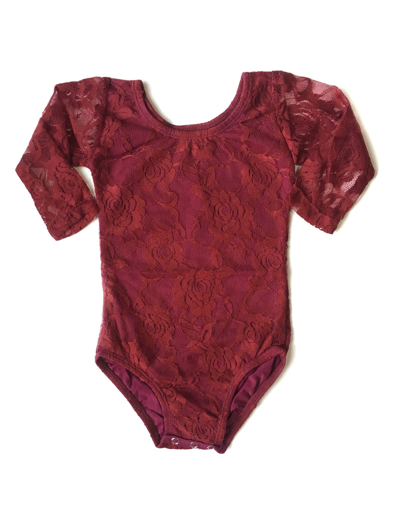 long sleeve lace leotard child