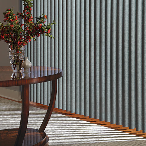 Cover wide window expanses and sliding-glass doors with Hunter Douglas Vertical Blinds.