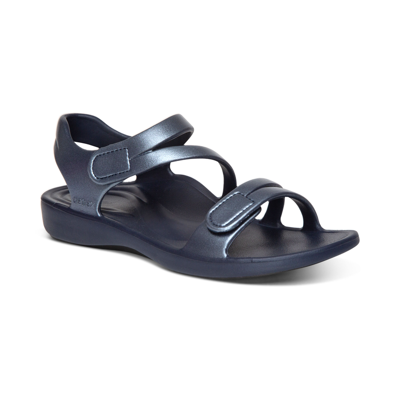 AETREX Jillian Sport Water Friendly Sandal - Navy | Zilba Footwear ...