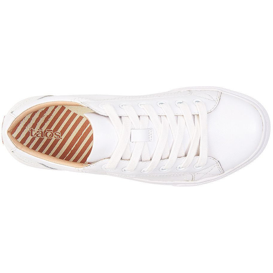 taos white leather sneakers