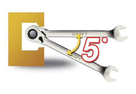 5 degreee swing angle wave ratcheting wrench