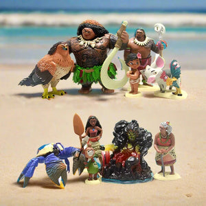 Moana Characters Collectible Figure Set - Music Chests - Moana Figurine Set