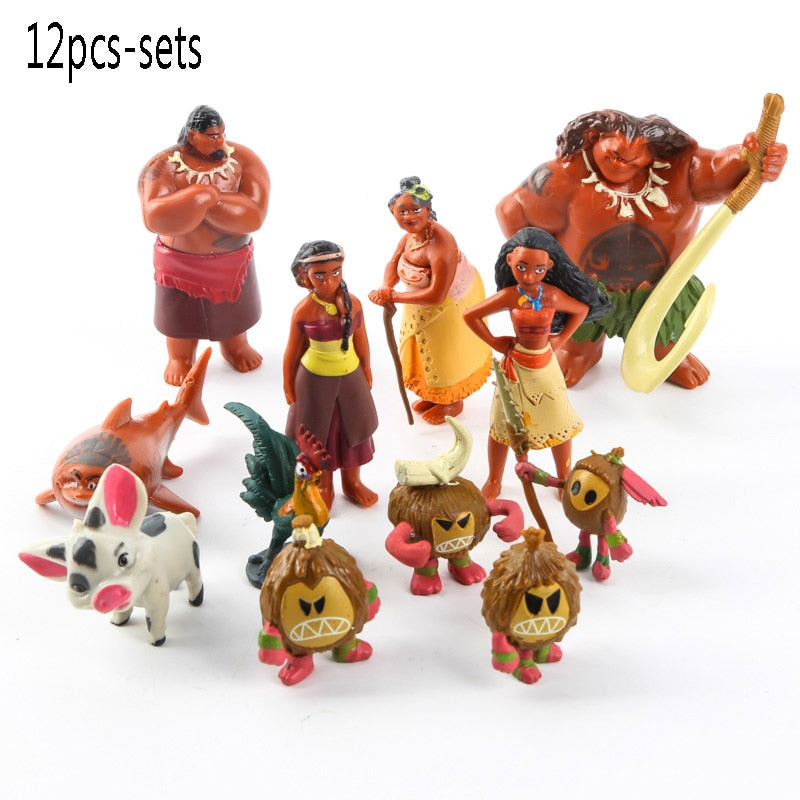 Disney S Moana Characters Collectible Figure Toy Bundle Gift For Kids Music Chests