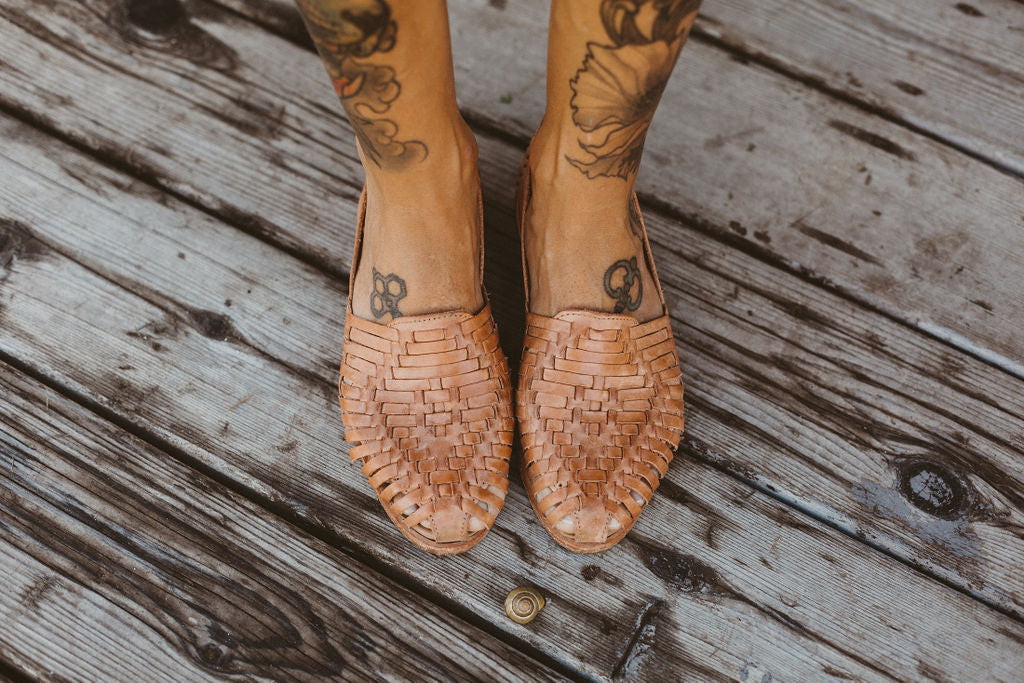 The Traditional - Tan | Mexican Huarache Sandal