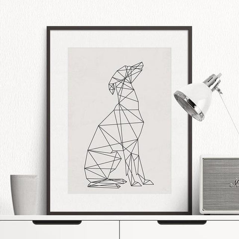 Minimal Greyhound Wall Art