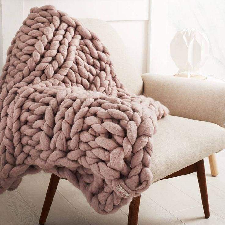 Handmade Chunky Knit Blanket Giant Knit Blanket Gifts for Designers