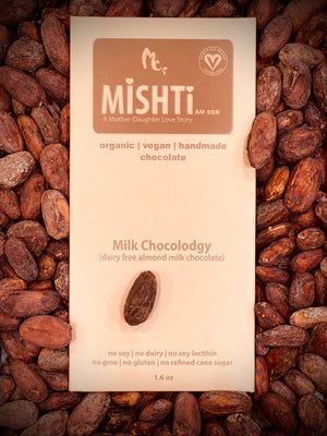 Milk Chocolodgy - Vegan Organic Milk Chocolate - Mishti - Vegan Handmade Chocolates