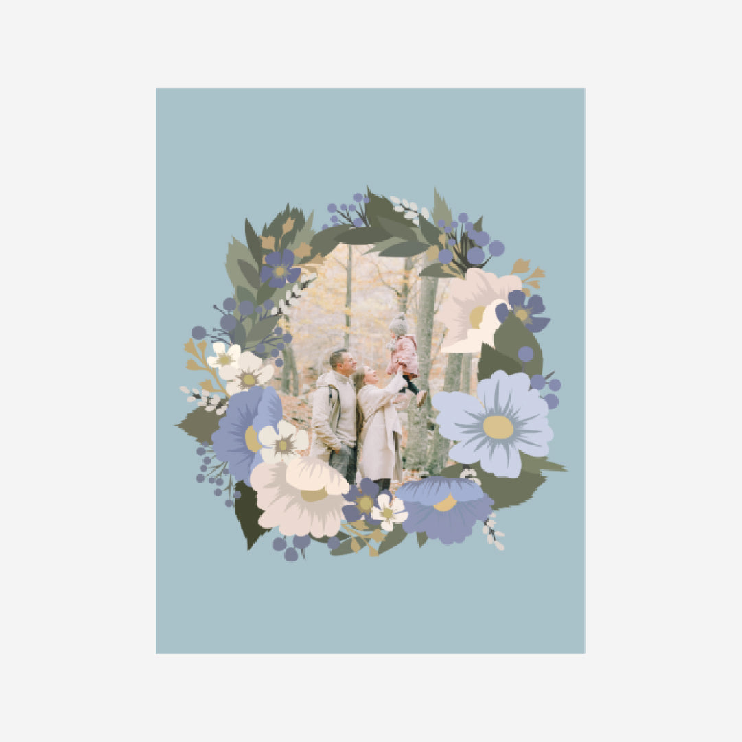 Personalised Blanket - Flower Frame | 152 x 203cm