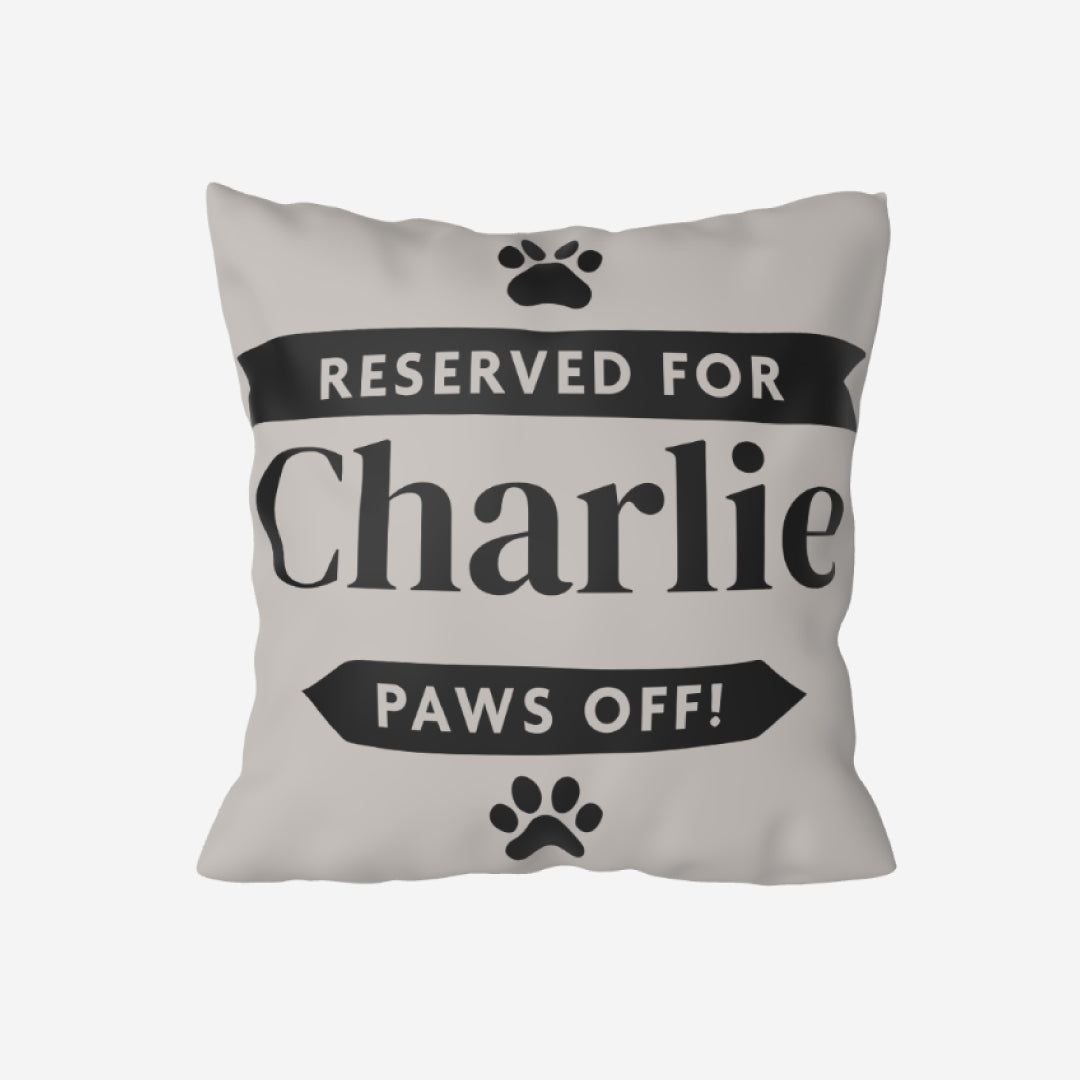 Personalised Cushion Cover - Paws Off