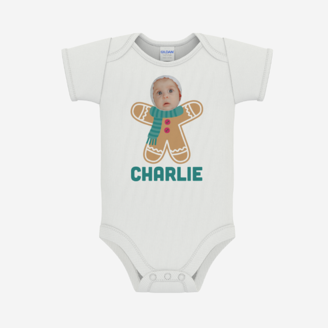 Personalised Baby Onesie - Gingerbread