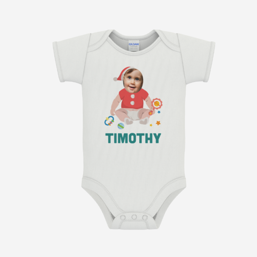 Personalised Baby Onesie - Santa