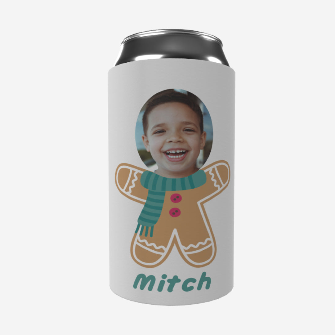 Personalised Stubby Holder - Gingerbread Man