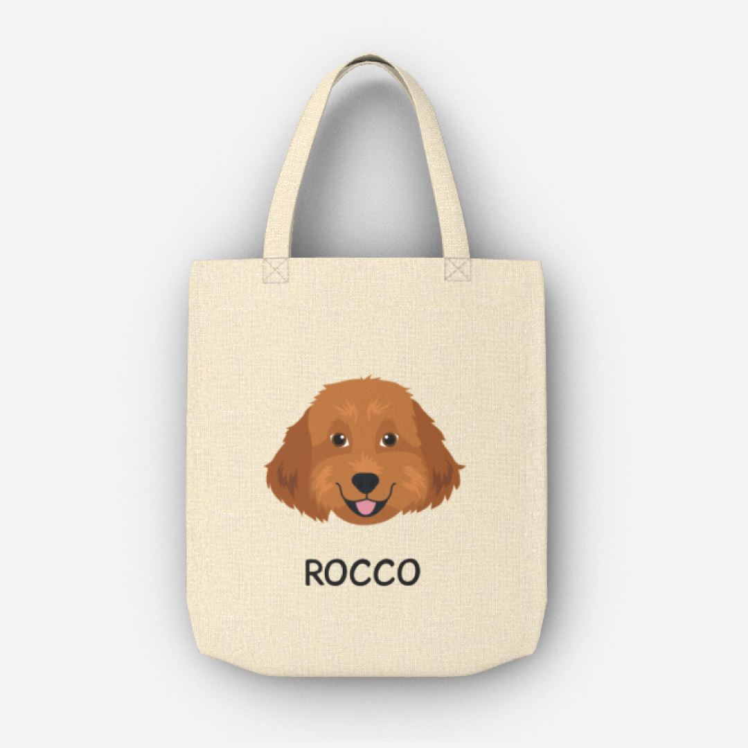Personalised Linen Tote Bag - Dog Name