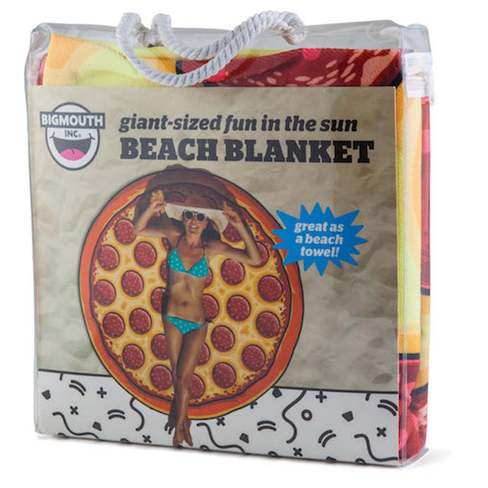 Gigantic Pepperoni Pizza Beach Blanket Towel 152cm Bigmouth Inc Yellow Octopus