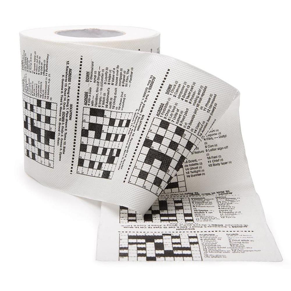 Crosswords For The Can Puzzles Novelty Toilet Paper Yellow Octopus