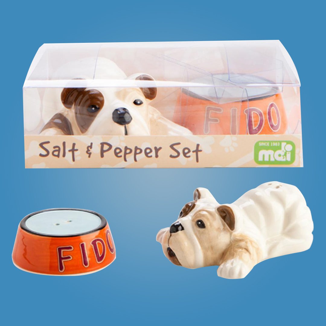 bulldog salt and pepper shakers