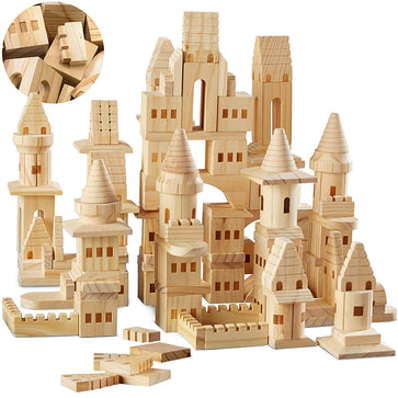 fao schwarz wood castle block set