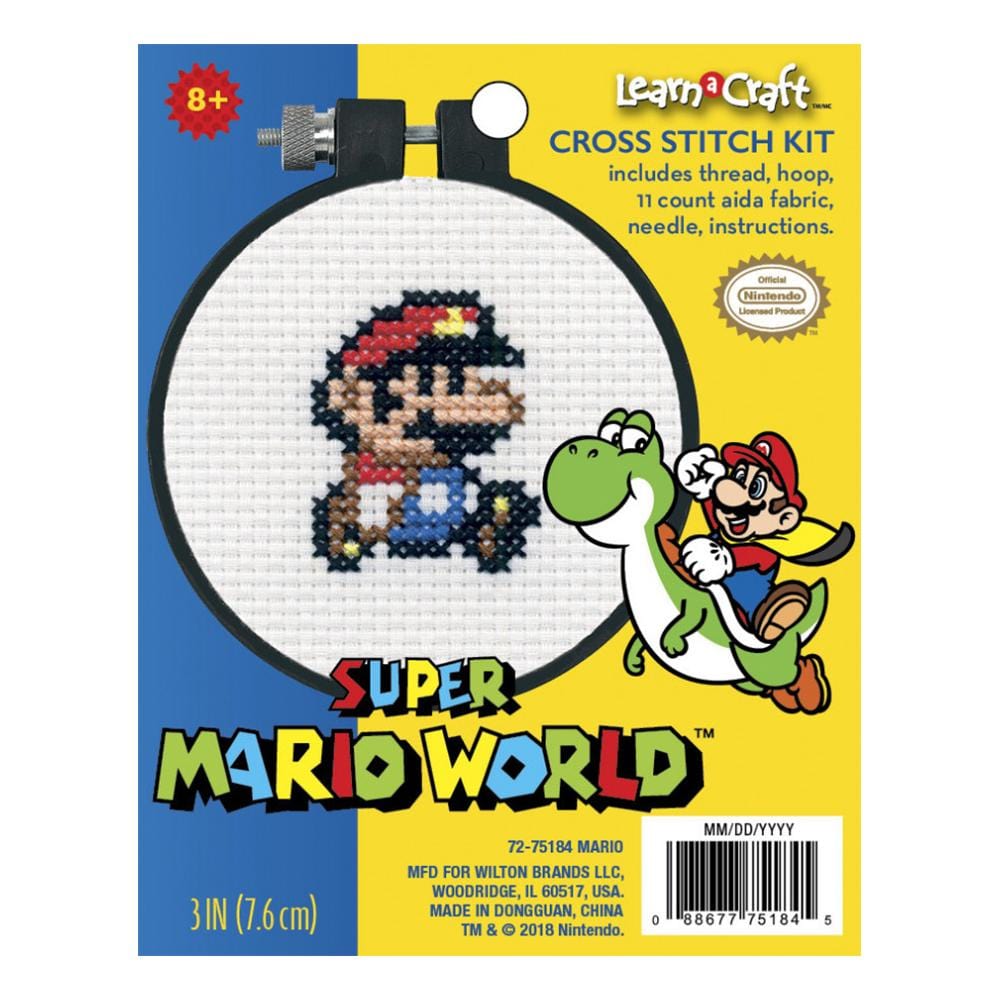 Nintendo Super Mario Bros. Mini Cross Stitch Kit | Sew ...