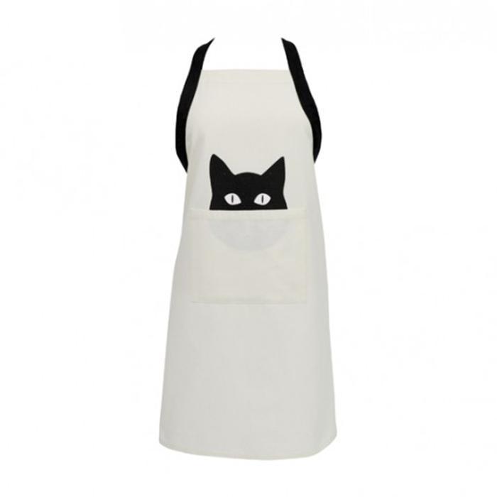 Peeking Black Cat Kitchen Apron – Yellow Octopus