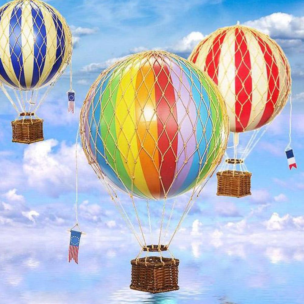 Ornamental Vintage Hot Air Balloons | 3 Sizes - Yellow Octopus