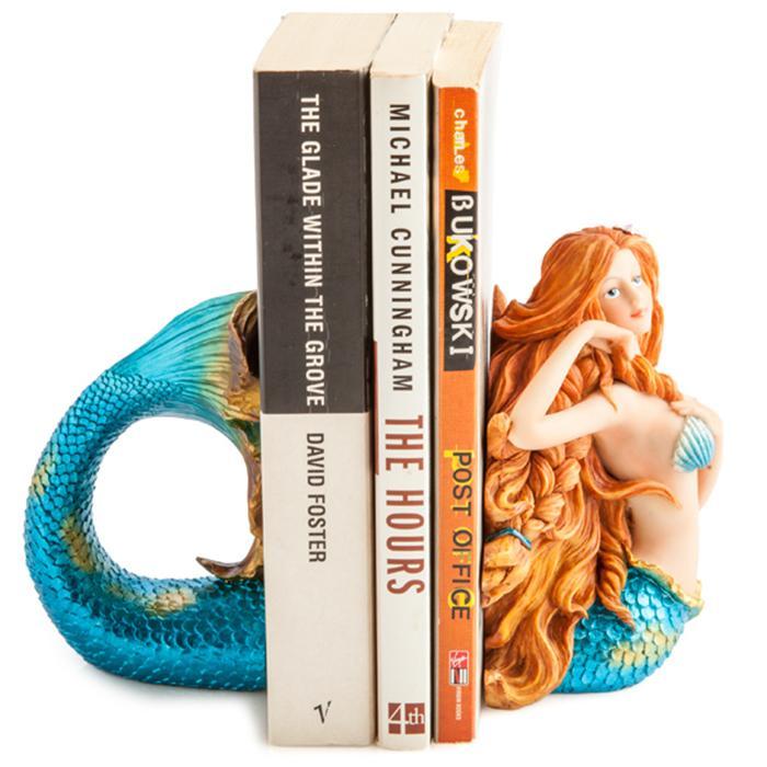 Metallic Mermaid Bookends - Yellow Octopus