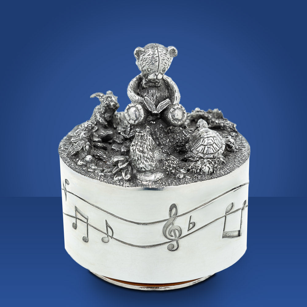 royal selangor music box teddy bear