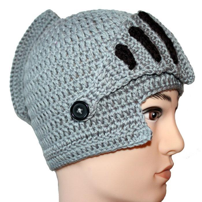 Knight Helmet Beanie Hat – Adult Crochet Ski Mask Winter Wear Head ...