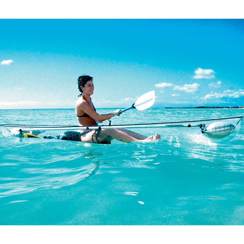 clear transparent canoe - yellow octopus