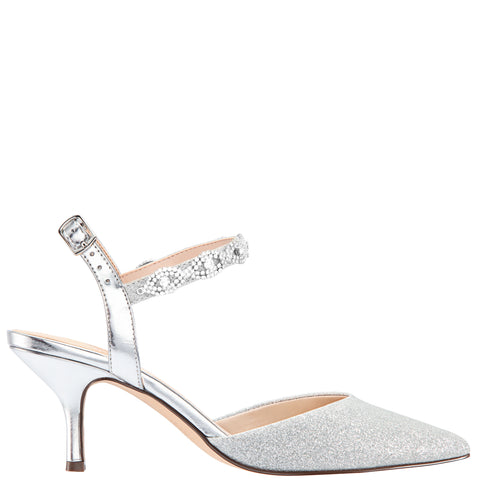 nina silver evening shoes