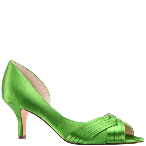 hoeveelheid verkoop weg Verhoogd CONTESA-APPLE GREEN SATIN – Nina Shoes