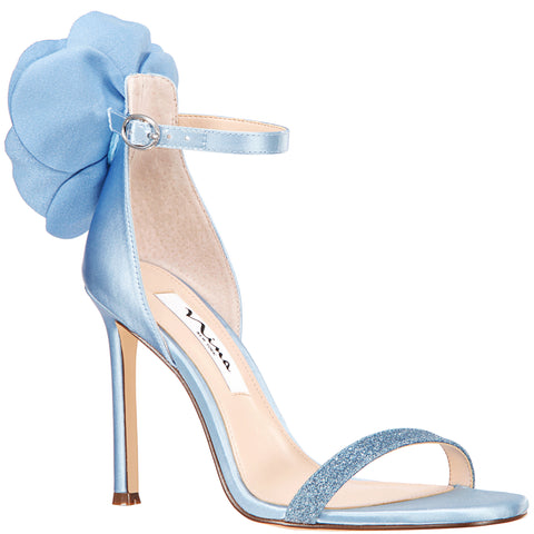 baby blue satin shoes