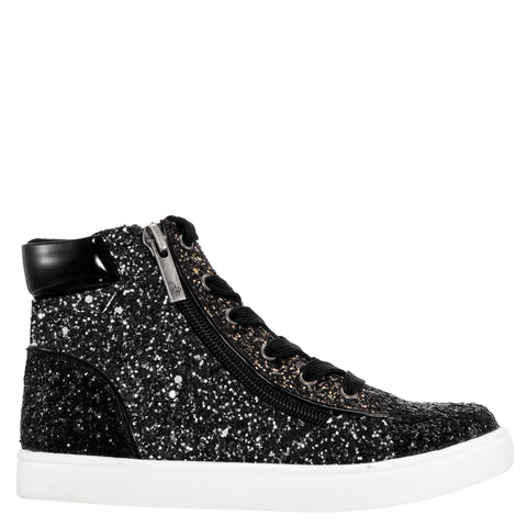 girls black high top sneakers