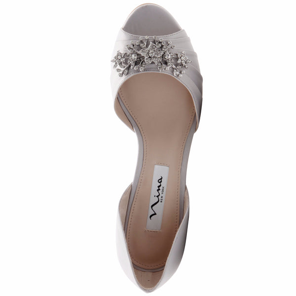 nina emiko embellished evening wedges