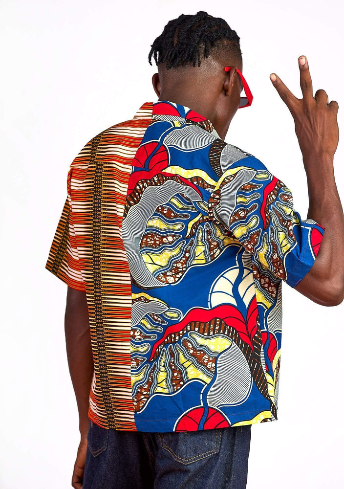 Mixed Print Box Shirt - Lake & Backgammon – YEVU