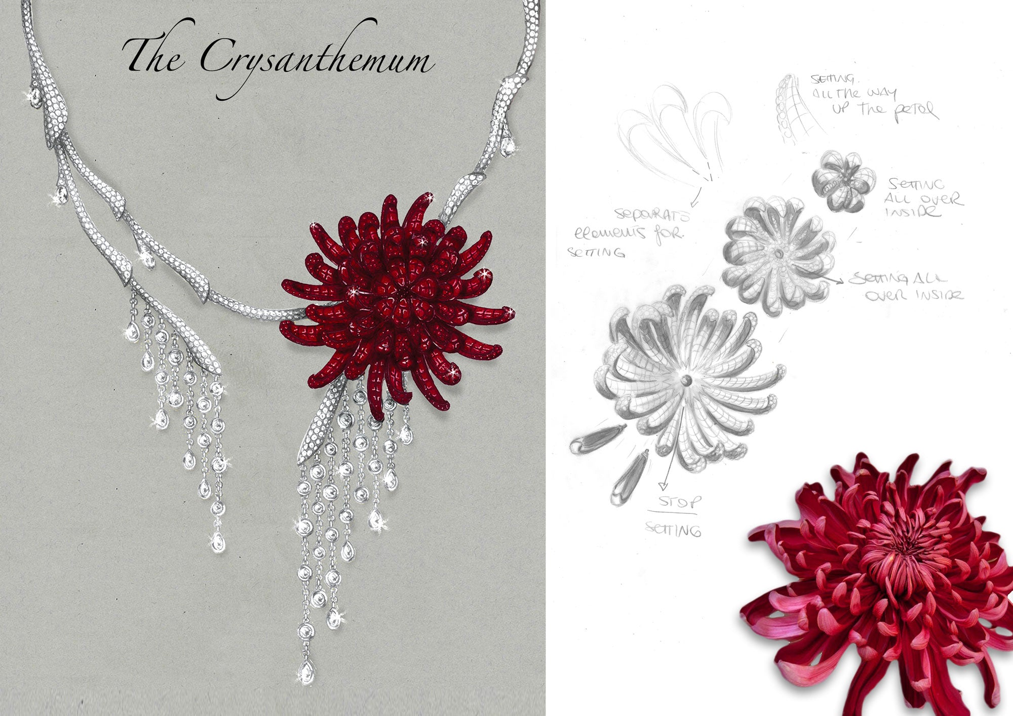 Stenzhorn Chrysanthemum Necklace