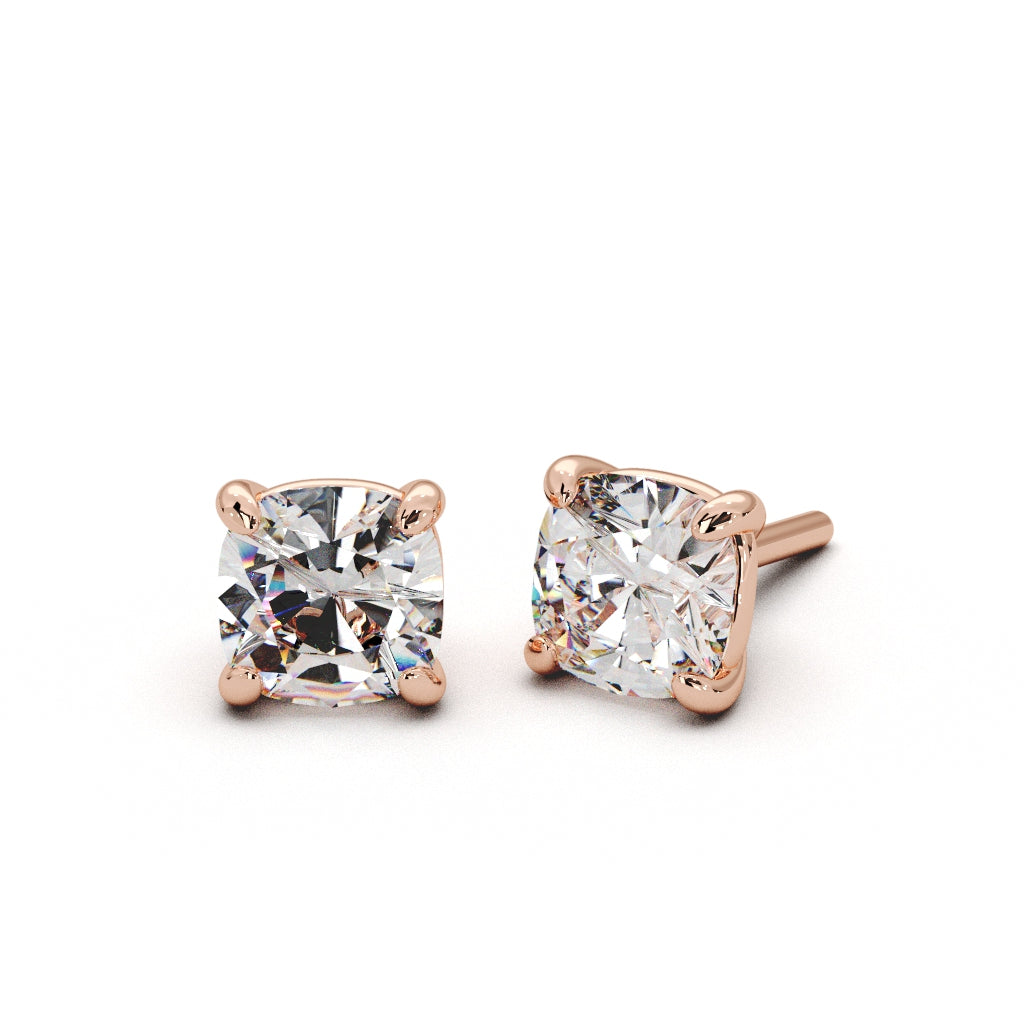 Maria Cushion Moissanite Stud Earrings