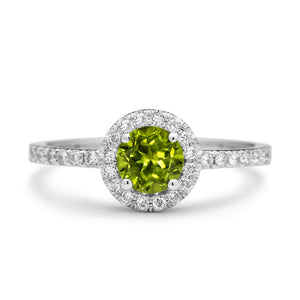 peridot engagement ring