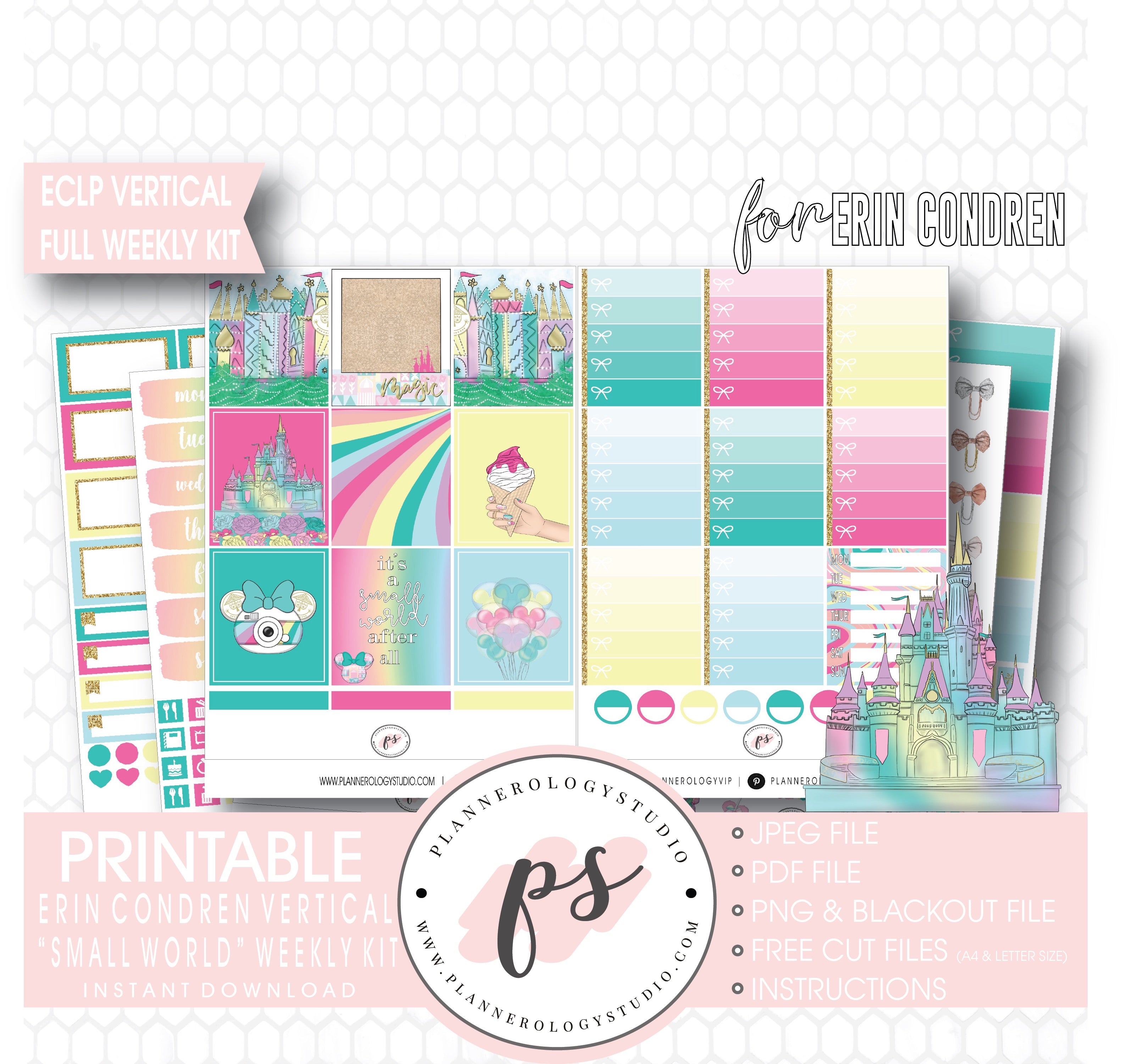 Free Fashion printable spread for the Erin Condren & Recollections planner  - Planner Onelove
