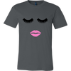 Lips & Lashes Unisex Tee 10 Colors - Lipstick Kiss - PLUS Size AVAILABLE S-3XL - MADE IN THE USA