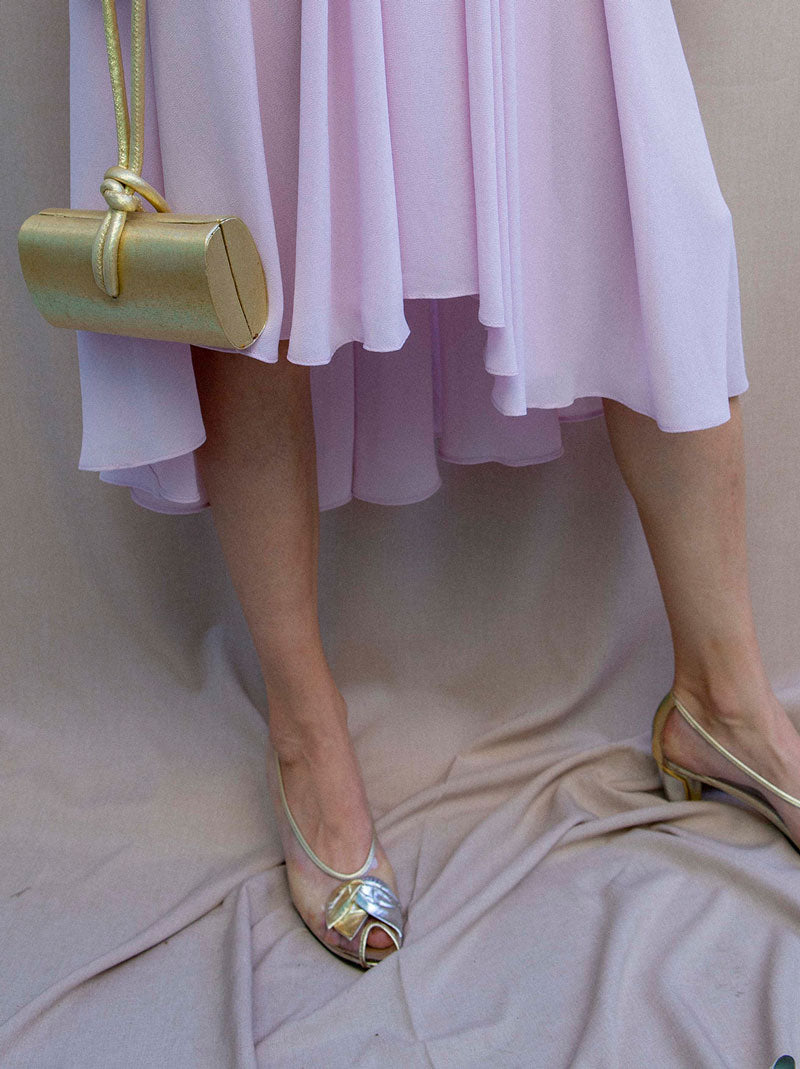 clear open toe pumps