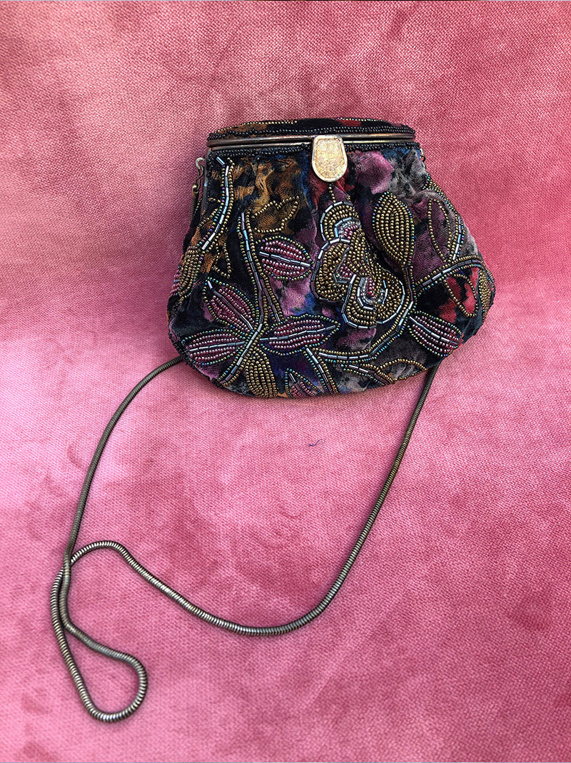 vintage velvet purse