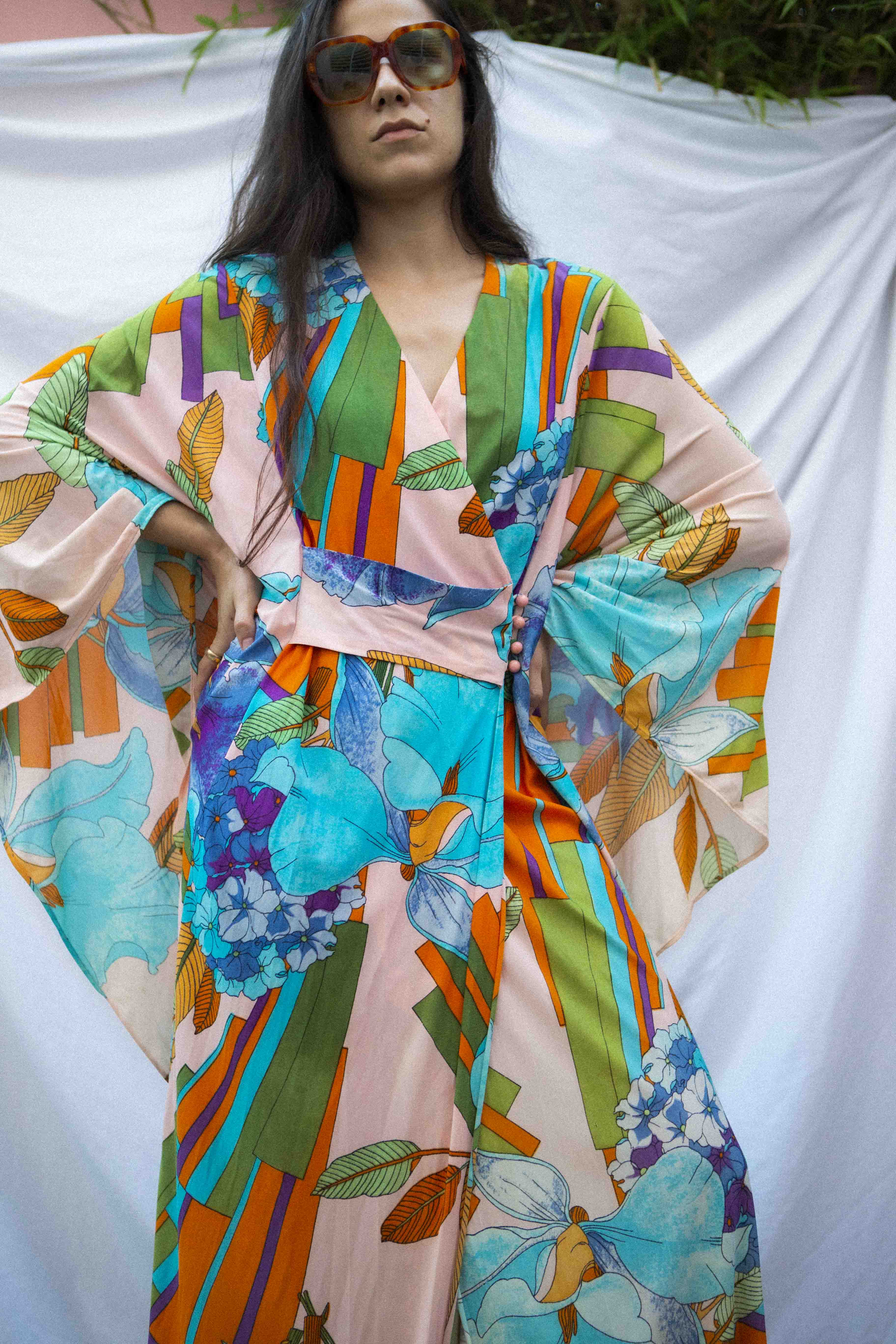 70s kimono dress