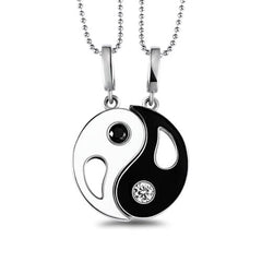 Yin Yang Custom Letter Necklace For Couples