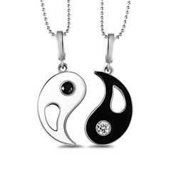 Yin Yang Custom Letter Necklace For Couples