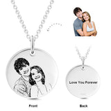 Engraved Photo Necklace