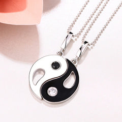 Yin Yang Custom Letter Necklace For Couples