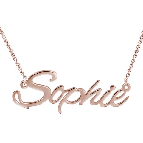 Personalized Name Necklace Rose Gold