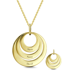 Gold Circle Necklace With Initial