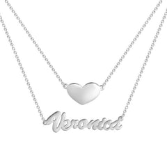 Heart Layers Name Necklace