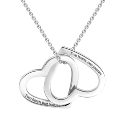 Heart Loop Engraved Necklace